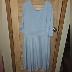 Society Light Blue Long Sleeve Dress